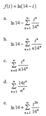 Find a power series representation for