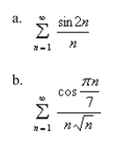 Which of the given series are absolutely convergent?