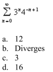 Determine whether the geometric series converges or diverges.If it converges, find its sum.