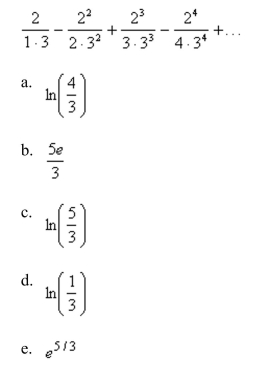 Find the sum of the series.
