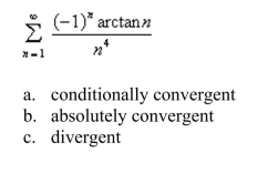 Determine whether the series is absolutely convergent, conditionally convergent, or divergent.