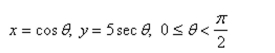 Sketch the parametric curve and eliminate the parameter to find the Cartesian equation of the curve.