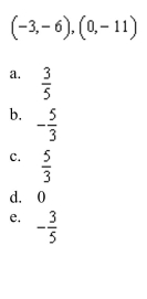 the slope of the line passing through the pair of points.  <div style=padding-top: 35px> 