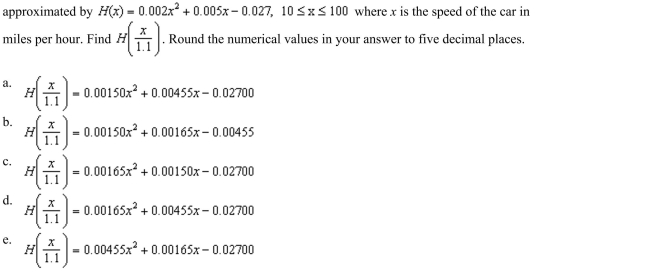 horsepower H required to overcome wind drag on a certain automobile is  <div style=padding-top: 35px> 