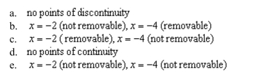 Which of the discontinuities are removable?