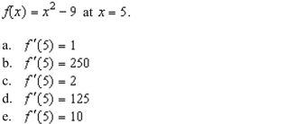 the alternative form of the derivative to find the derivative of the function