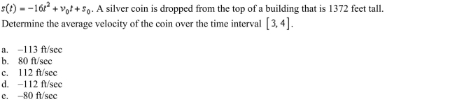 Suppose the position function for a free-falling object on a certain planet is given by