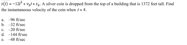Suppose the position function for a free-falling object on a certain planet is given by