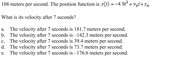 projectile is shot upwards from the surface of the earth with an initial velocity of