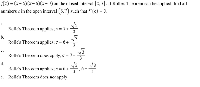 Determine whether Rolle's Theorem can be applied to the function