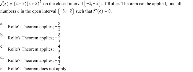 Determine whether Rolle's Theorem can be applied to the function