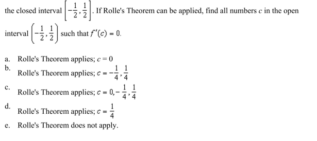 Determine whether Rolle's Theorem can be applied to the function