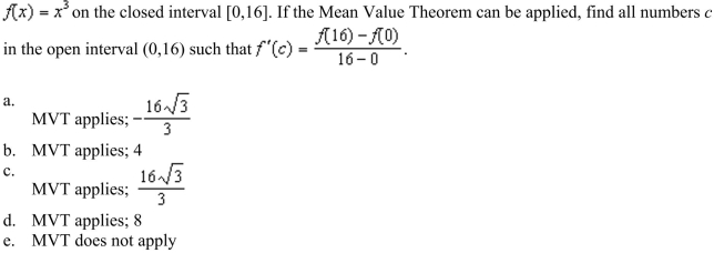 Determine whether the Mean Value Theorem can be applied to the function