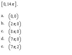 the point of inflection of the graph of the function on the interval