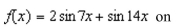 all points of inflection of the graph of the function the interval . Round your answer to three decimal places wherever applicable.