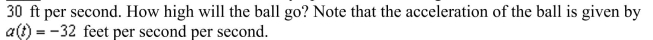 ball is thrown vertically upwards from a height of ft with an initial velocity of