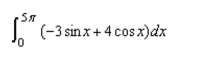 Evaluate the definite integral of the trig function. Use a graphing utility to verify your results.