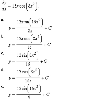 integration to find a general solution of the differential equation
