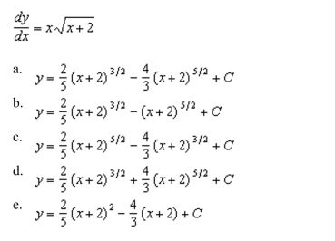 integration to find a general solution of the differential equation.