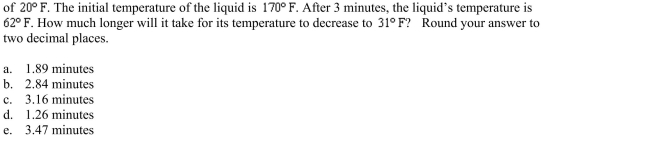 container of hot liquid is placed in a freezer that is kept at a constant temperature