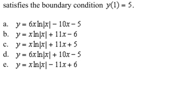 the particular solution of the differential equation