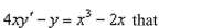 the particular solution of the differential equation