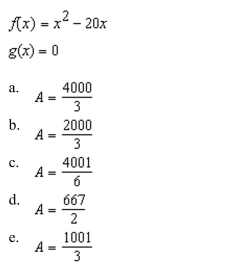 the area of the region bounded by the graphs of the algebraic functions.