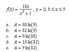 the area of the region bounded by the graphs of the equations.
