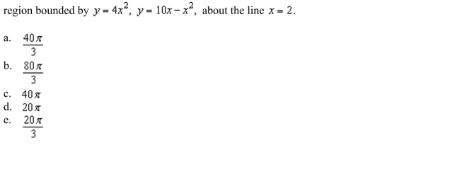 the shell method to find the volume of the solid generated by revolving the plane