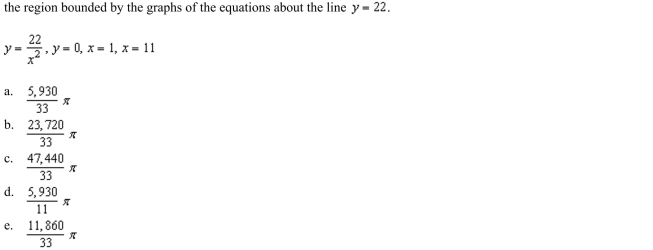 the disk or shell method to find the volume of the solid generated by revolving