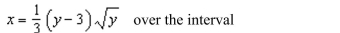 the arc length of the graph of the function