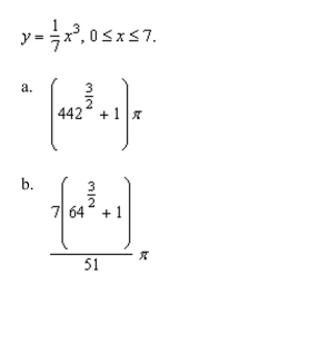 the area of the surface generated by revolving the curve about the x-axis.