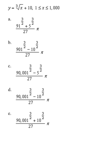 the area of the surface generated by revolving the curve about the y-axis.
