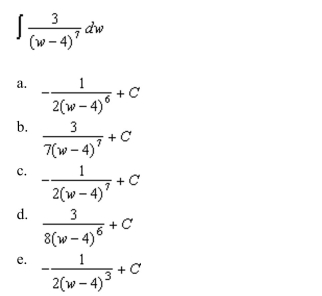 the indefinite integral.