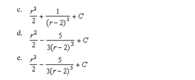 the indefinite integral.