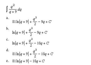 the indefinite integral.