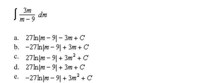 the indefinite integral.