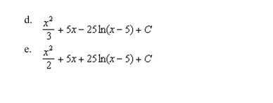 the indefinite integral.