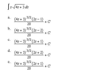 the indefinite integral.