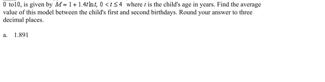 Suppose a model for the ability M of a child to memorize, measured on a scale from B)0.920 C)1.541 D)3.991 E)3.026