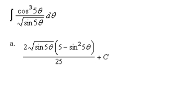 the indefinite integral.