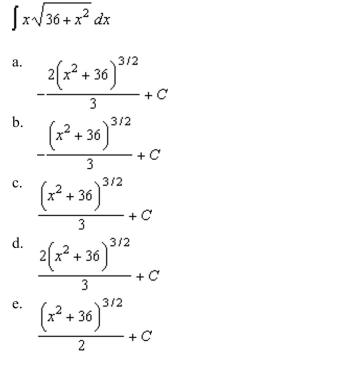 the indefinite integral by making the substitution