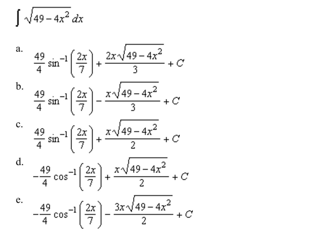 the indefinite integral.