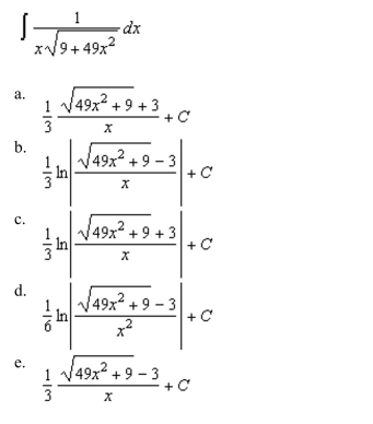 the indefinite integral.