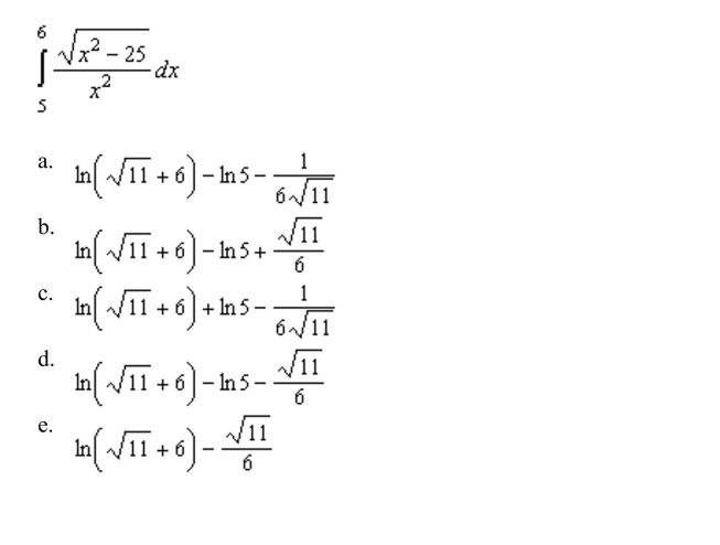 the definite integral.