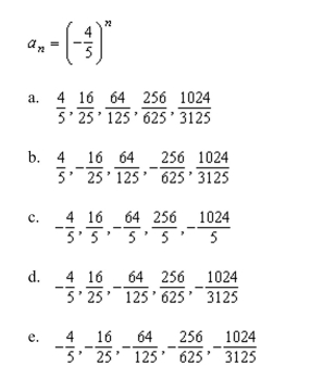 Write the first five terms of the sequence.