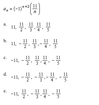 Write the first five terms of the sequence.