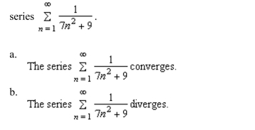 the Direct Comparison Test to determine the convergence or divergence of the