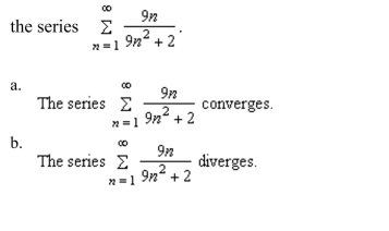 the Limit Comparison Test to determine the convergence or divergence of