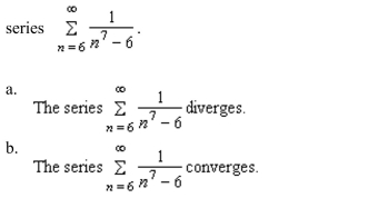 the Limit Comparison Test to determine the convergence or divergence of the